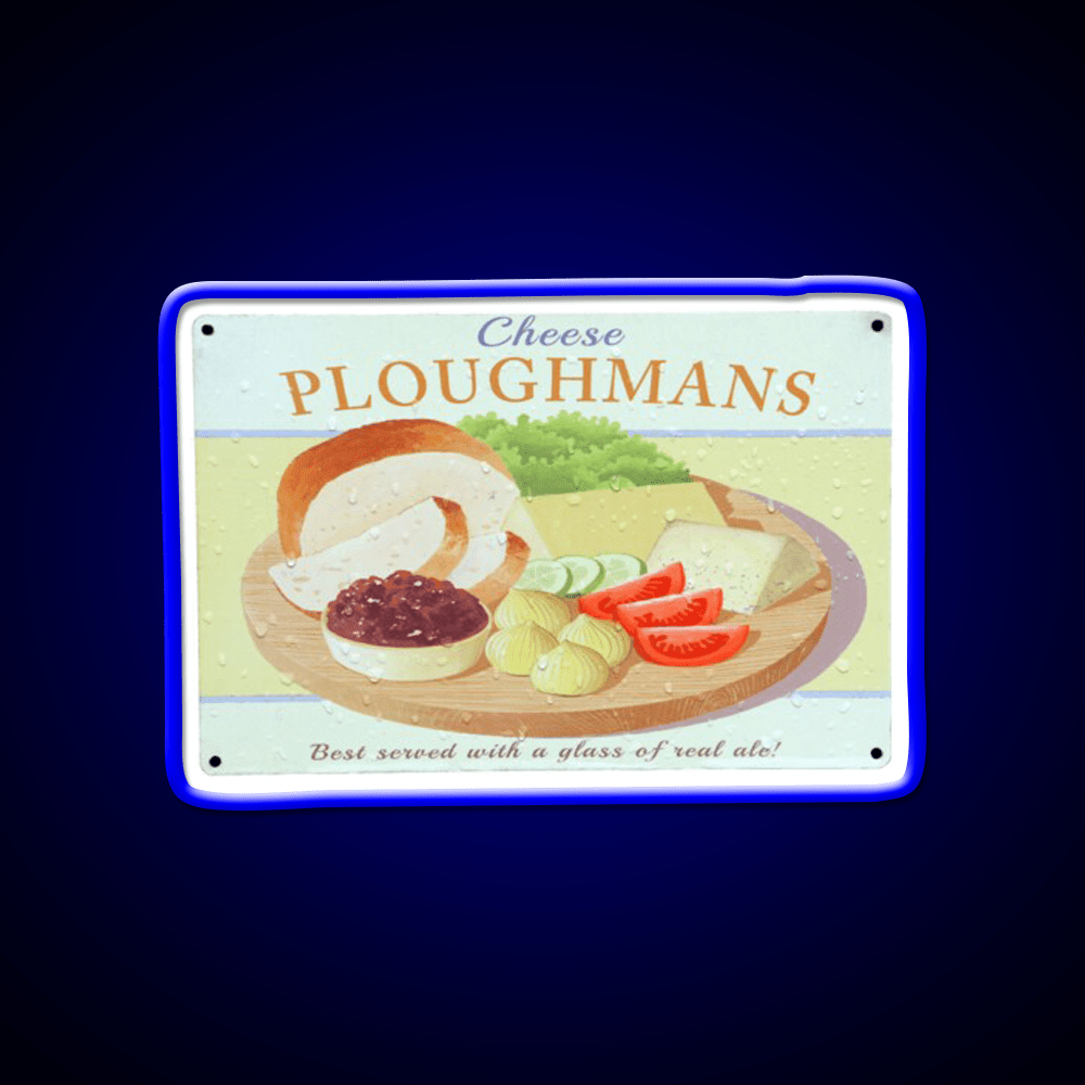 Cheese Ploughmans Sign Snack Food Led Neon Sign Rgb Color - Shineneon
