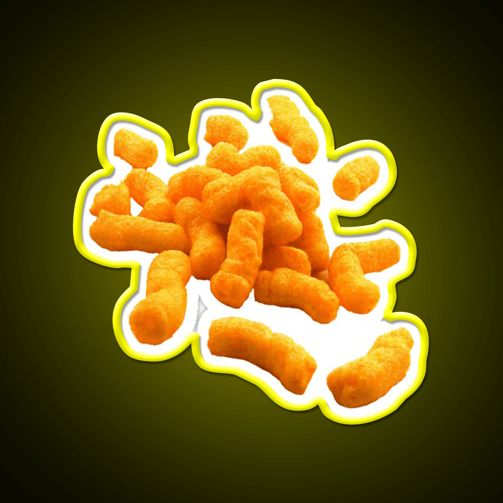 Cheese Puffs Snack Food Led Neon Sign For Snack Room Rgb Color - Shineneon
