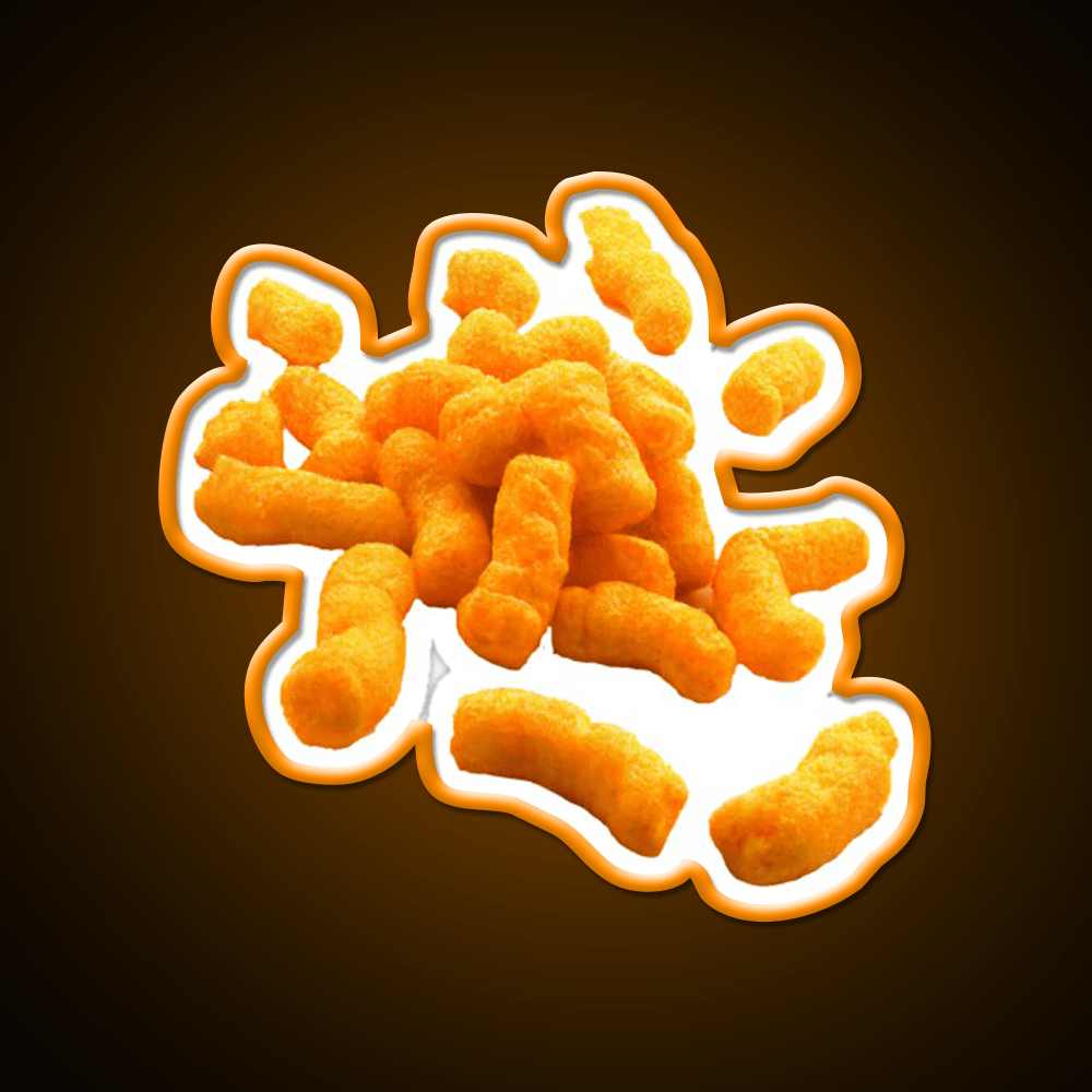 Cheese Puffs Snack Food Led Neon Sign For Snack Room Rgb Color - Shineneon