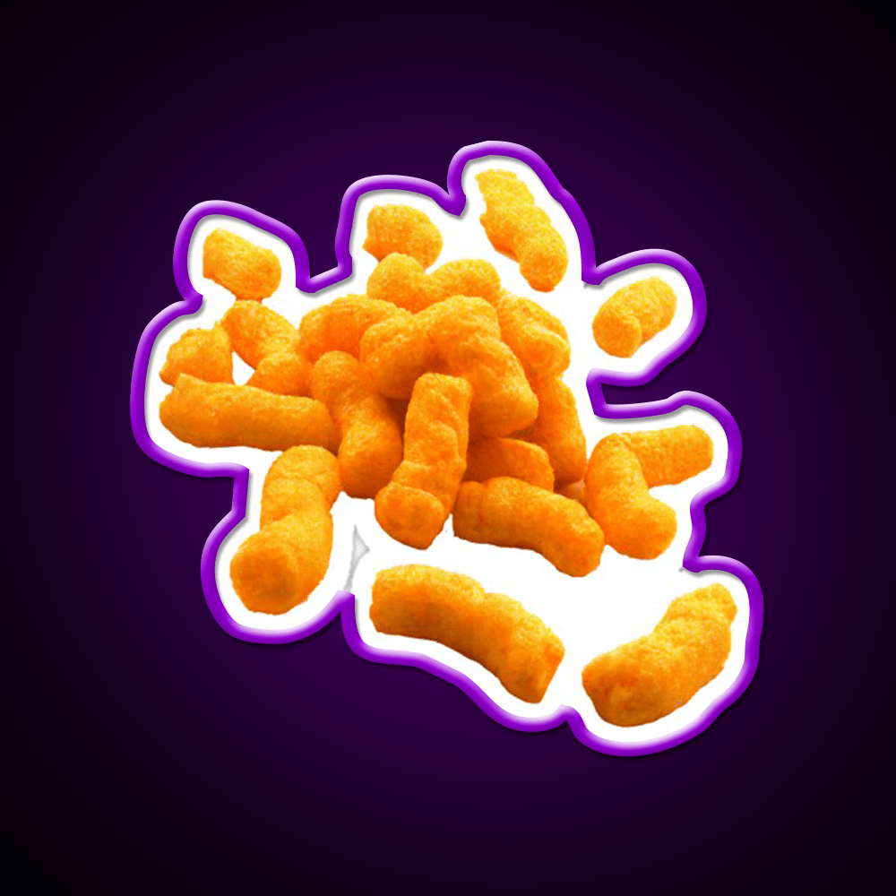 Cheese Puffs Snack Food Led Neon Sign For Snack Room Rgb Color - Shineneon