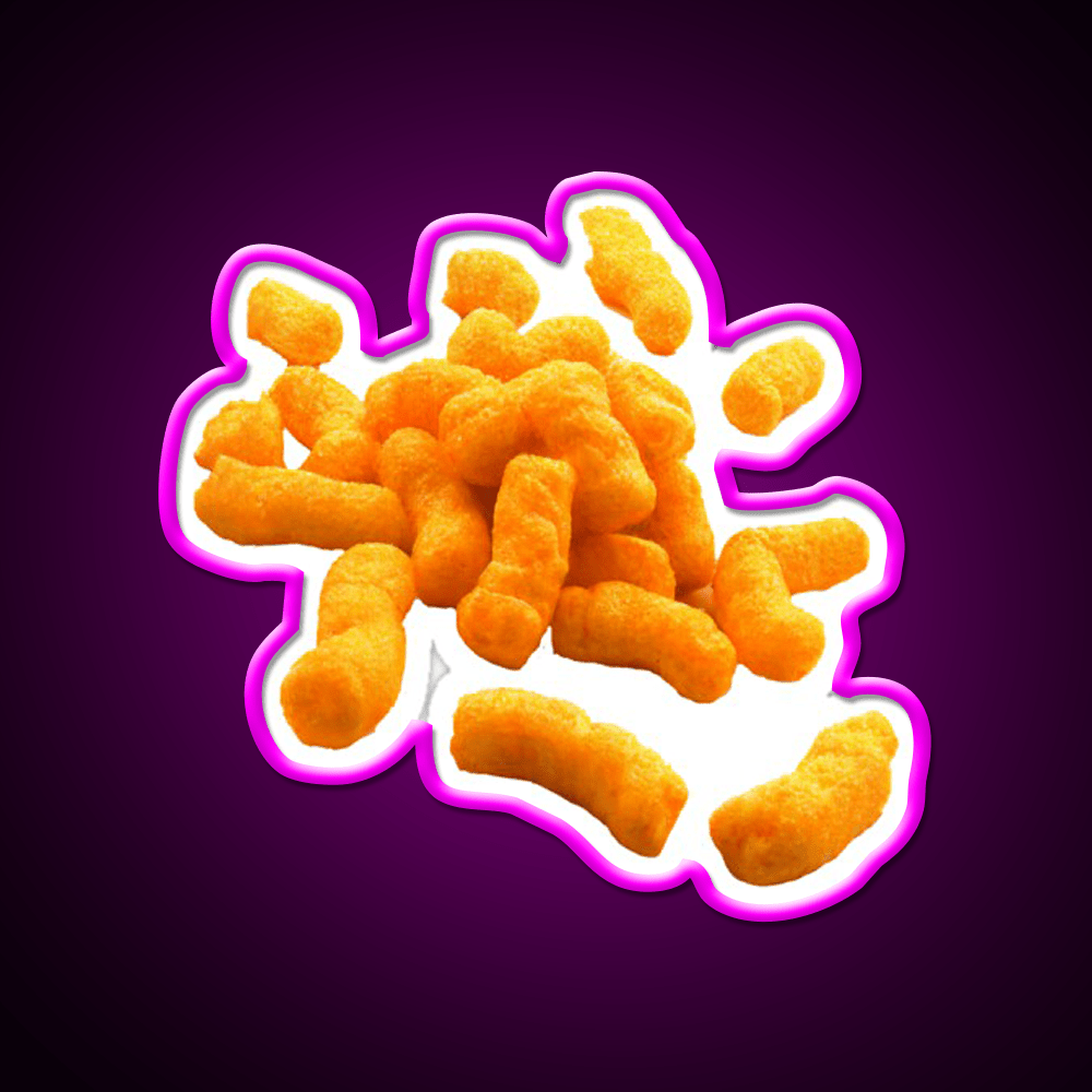 Cheese Puffs Snack Food Led Neon Sign For Snack Room Rgb Color - Shineneon