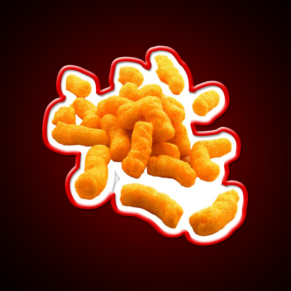 Cheese Puffs Snack Food Led Neon Sign For Snack Room Rgb Color - Shineneon