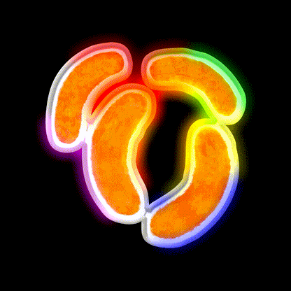 Cheese Puffs Snack Food Led Neon Sign Rgb Color - LED neon sign close-up detail