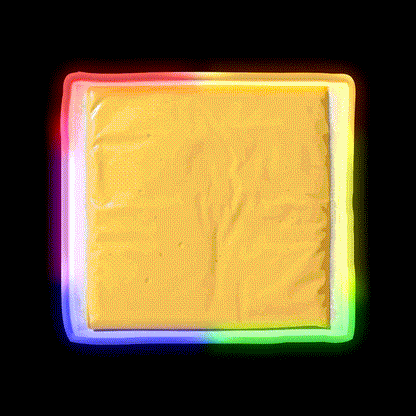 Cheese Slice Snack Food Led Neon Sign Rgb Color - LED neon sign close-up detail