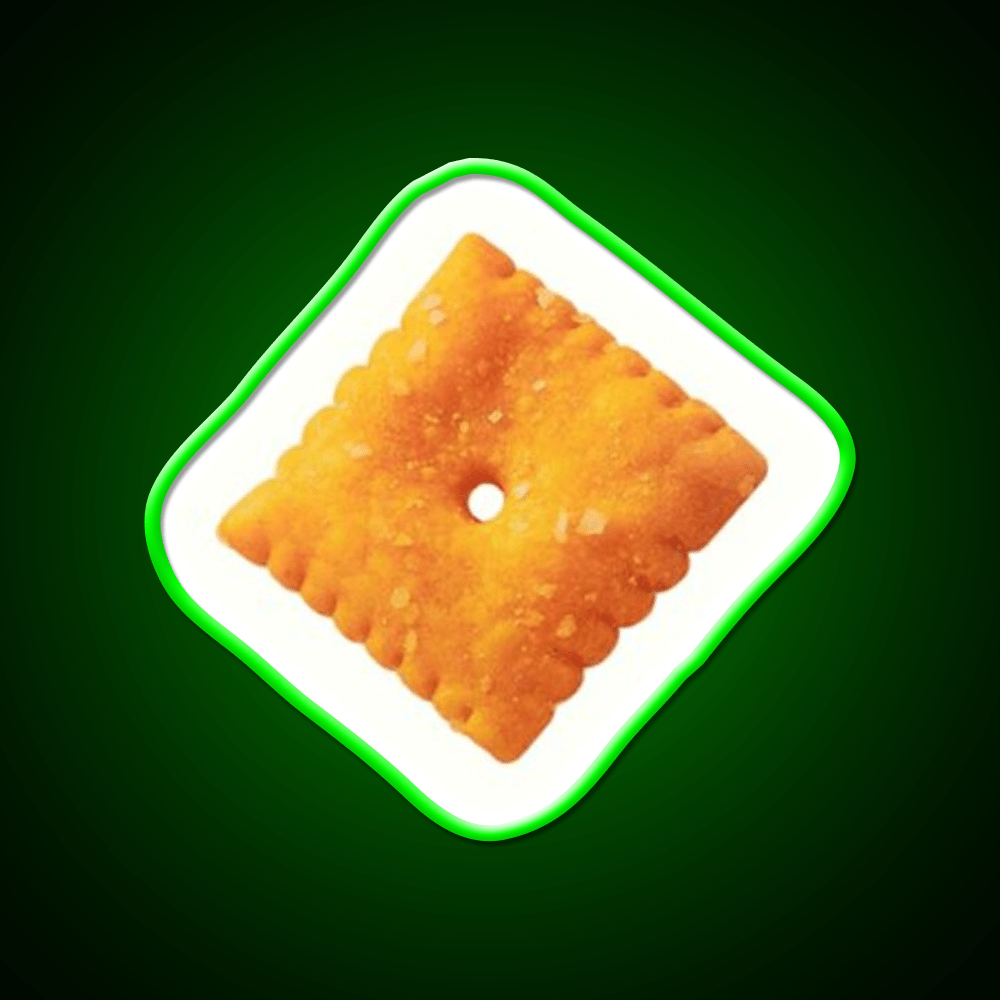 Cheese Snack Cracker Snack Food Led Neon Sign Rgb Color - Shineneon