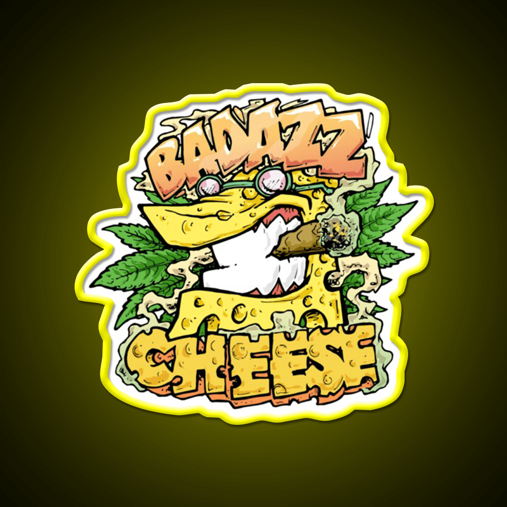 Cheese Strain Hemp Inspired Green Leaf Led Neon Sign Rgb Color - Shineneon