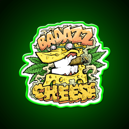 Cheese Strain Hemp Inspired Green Leaf Led Neon Sign Rgb Color - Shineneon