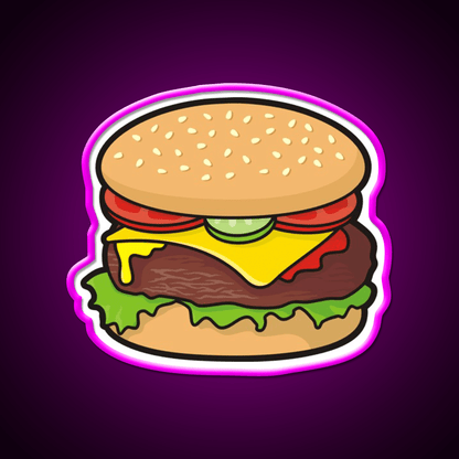 Cheeseburger Fast Food Led Neon Sign For Burger Place Rgb Color - Shineneon