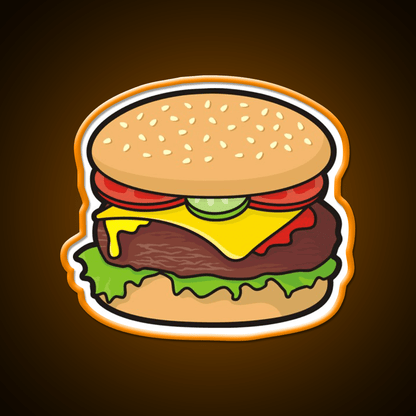 Cheeseburger Fast Food Led Neon Sign For Burger Place Rgb Color - Shineneon