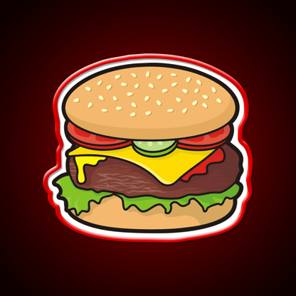 Cheeseburger Fast Food Led Neon Sign For Burger Place Rgb Color - Shineneon
