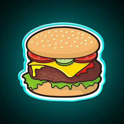 Cheeseburger Fast Food Led Neon Sign For Burger Place Rgb Color - Shineneon