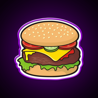 Cheeseburger Fast Food Led Neon Sign For Burger Place Rgb Color - Shineneon