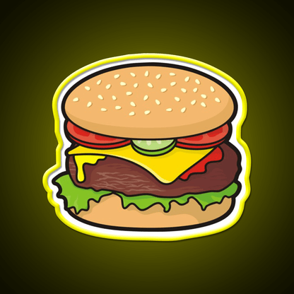 Cheeseburger Fast Food Led Neon Sign For Burger Place Rgb Color - Shineneon