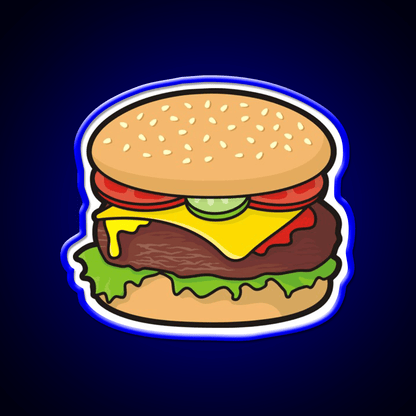 Cheeseburger Fast Food Led Neon Sign For Burger Place Rgb Color - Shineneon