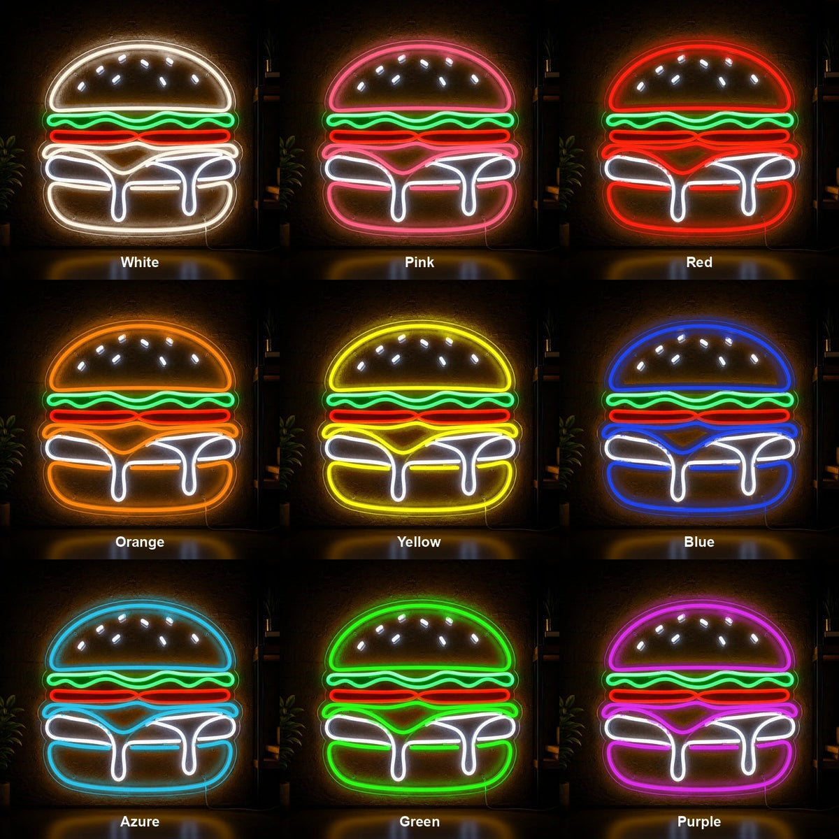 Cheeseburger LED Neon Sign - Shineneon