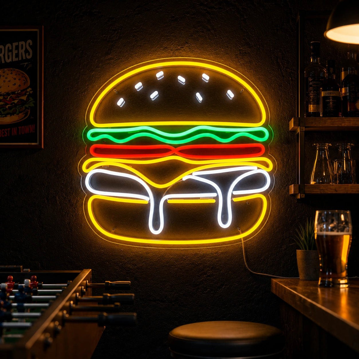 Cheeseburger LED Neon Sign - Shineneon