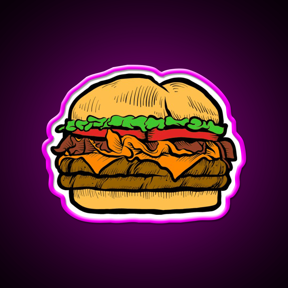Cheeseburger Party Drink Tequila Led Neon Sign Rgb Color - Shineneon