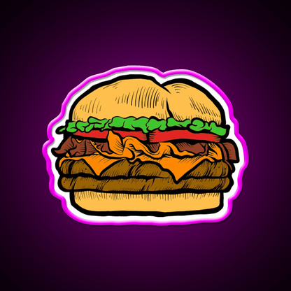 Cheeseburger Party Drink Tequila Led Neon Sign Rgb Color - Shineneon