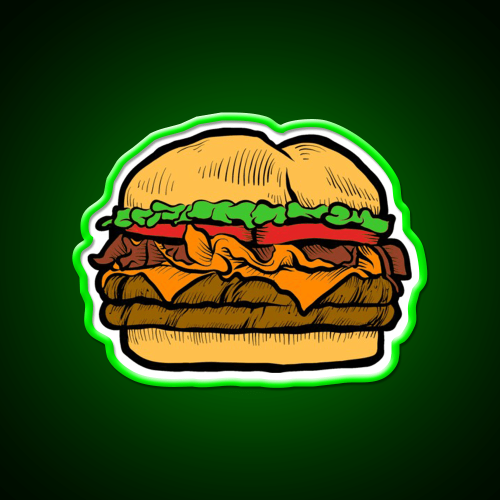 Cheeseburger Party Drink Tequila Led Neon Sign Rgb Color - Shineneon