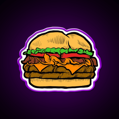 Cheeseburger Party Drink Tequila Led Neon Sign Rgb Color - Shineneon