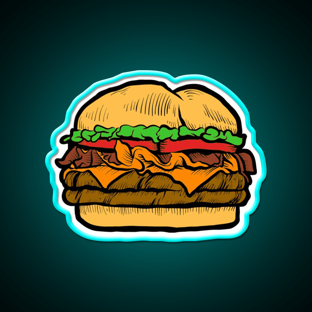 Cheeseburger Party Drink Tequila Led Neon Sign Rgb Color - Shineneon