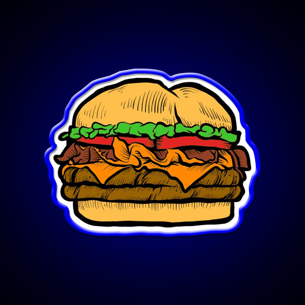 Cheeseburger Party Drink Tequila Led Neon Sign Rgb Color - Shineneon