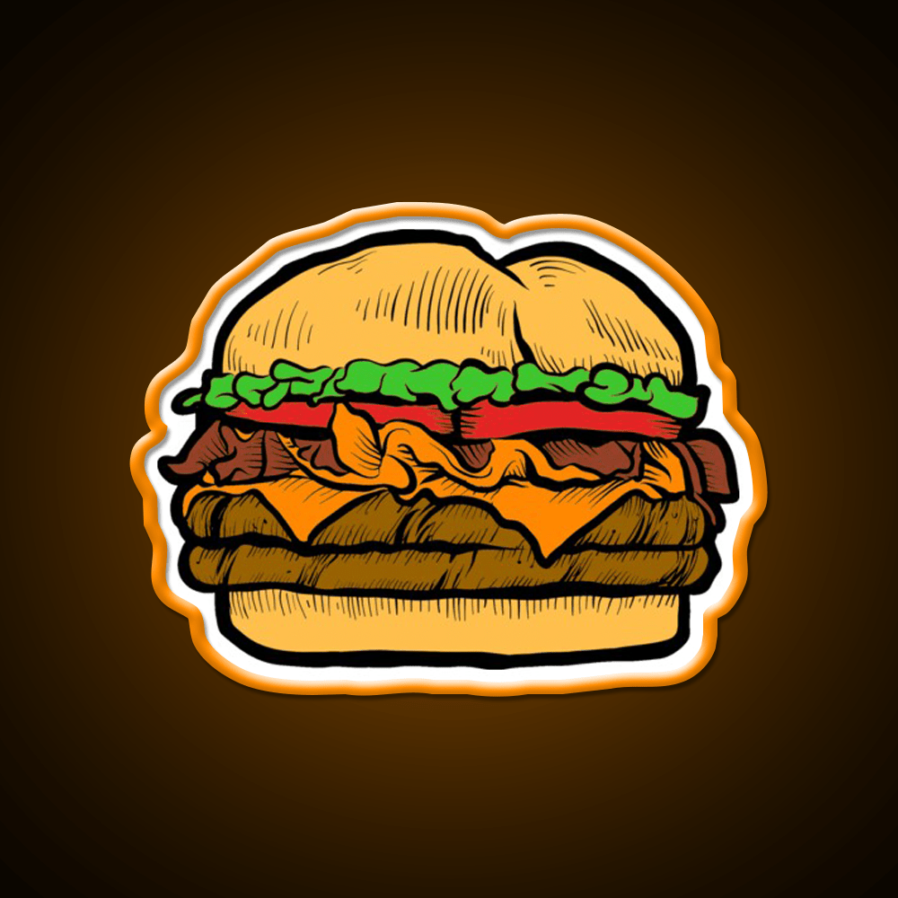 Cheeseburger Party Drink Tequila Led Neon Sign Rgb Color - Shineneon