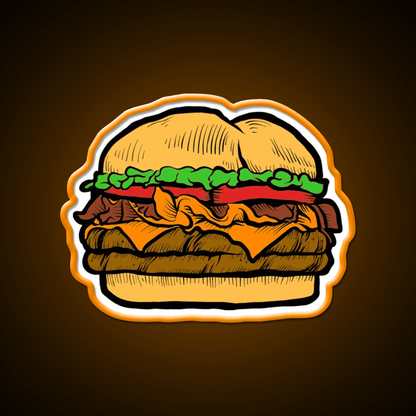 Cheeseburger Party Drink Tequila Led Neon Sign Rgb Color - Shineneon