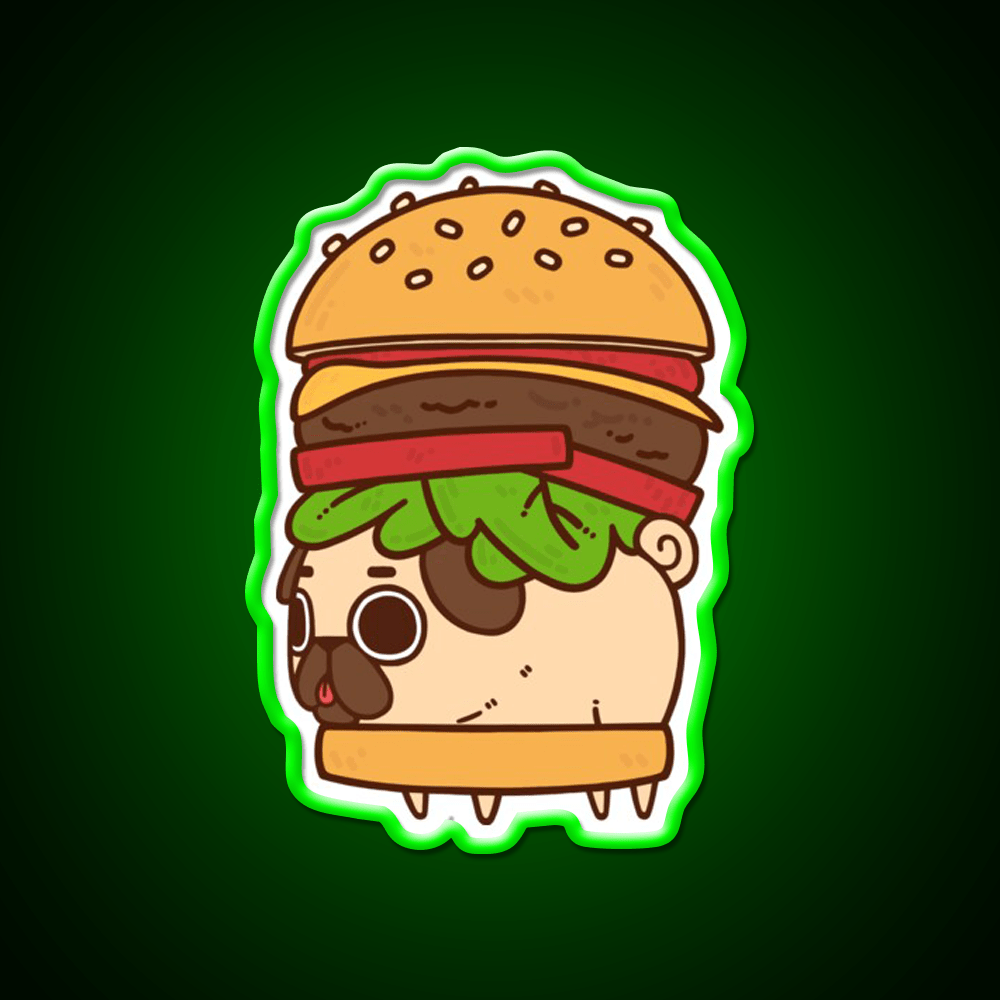 Cheeseburger Puglie Fast Food Led Neon Sign For Burger Place Rgb Color - Shineneon