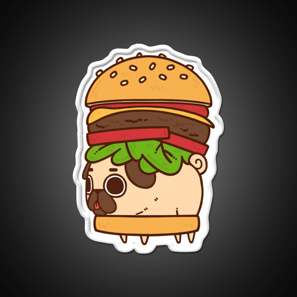 Cheeseburger Puglie Fast Food Led Neon Sign For Burger Place Rgb Color - Shineneon