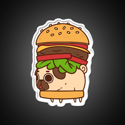 Cheeseburger Puglie Fast Food Led Neon Sign For Burger Place Rgb Color - Shineneon