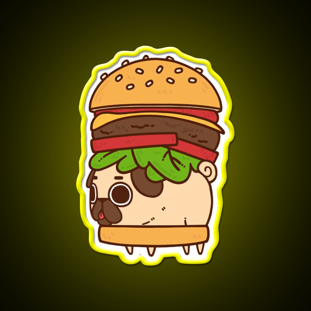 Cheeseburger Puglie Fast Food Led Neon Sign For Burger Place Rgb Color
