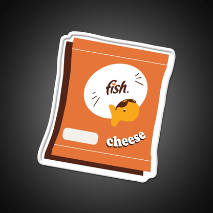 Cheesy Fish A Goldfish Snack Food Led Neon Sign Rgb Color - Shineneon