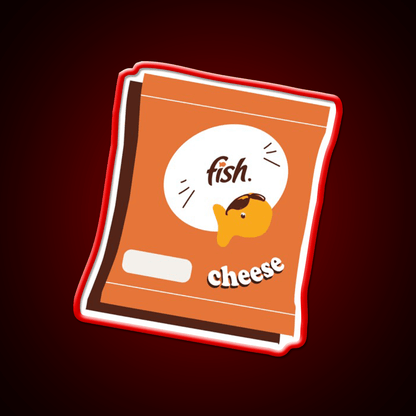 Cheesy Fish A Goldfish Snack Food Led Neon Sign Rgb Color - Shineneon