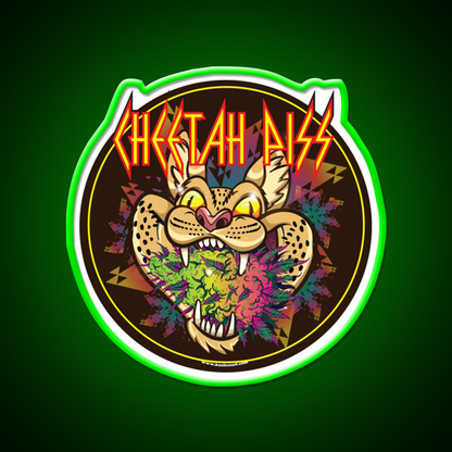 Cheetah Piss Strain Art Hemp Inspired Green Leaf Led Neon Sign Rgb Color - LED neon sign view 8