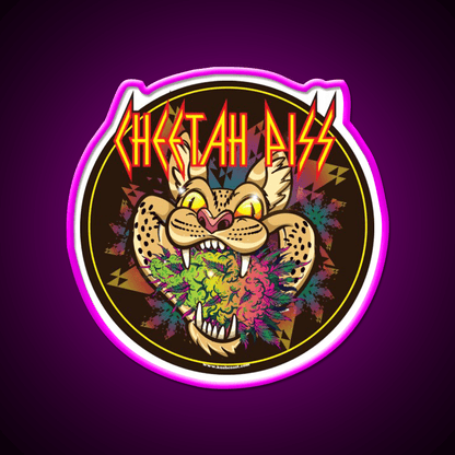 Cheetah Piss Strain Art Hemp Inspired Green Leaf Led Neon Sign Rgb Color - Shineneon