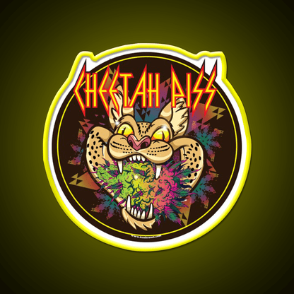 Cheetah Piss Strain Art Hemp Inspired Green Leaf Led Neon Sign Rgb Color - Shineneon