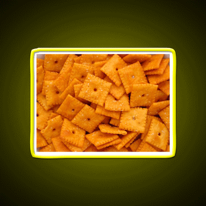 Cheez Its Snack Food Led Neon Sign Rgb Color - Custom LED neon sign front view