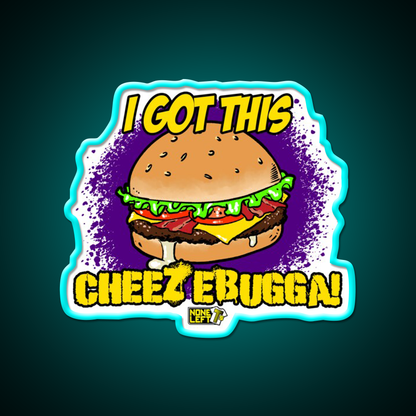 Cheezebugga Fast Food Led Neon Sign For Burger Place Rgb Color