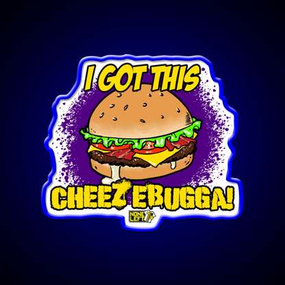 Cheezebugga Fast Food Led Neon Sign For Burger Place Rgb Color