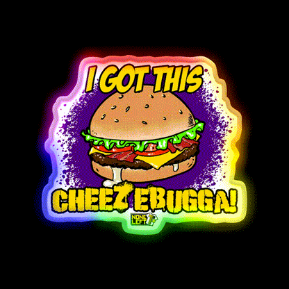 Cheezebugga Fast Food Led Neon Sign For Burger Place Rgb Color