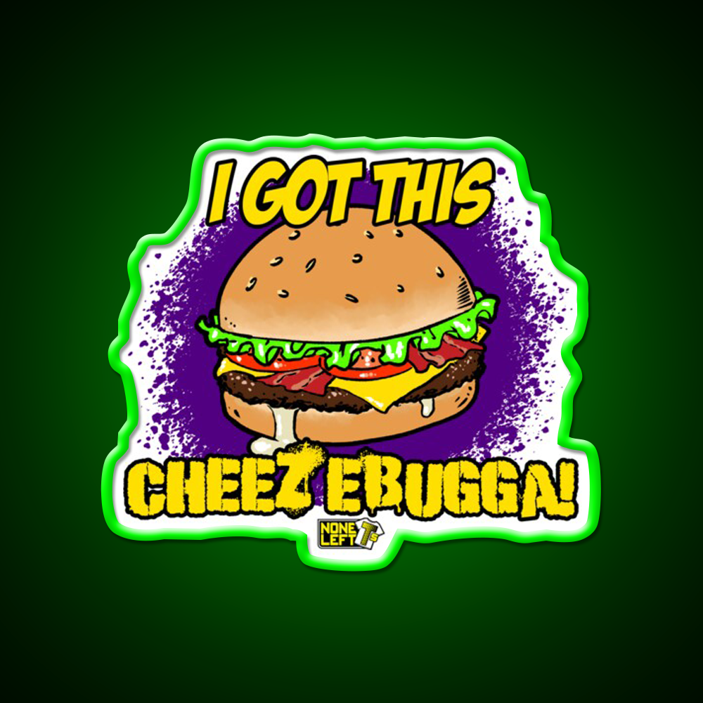 Cheezebugga Fast Food Led Neon Sign For Burger Place Rgb Color