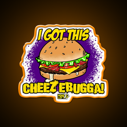 Cheezebugga Fast Food Led Neon Sign For Burger Place Rgb Color