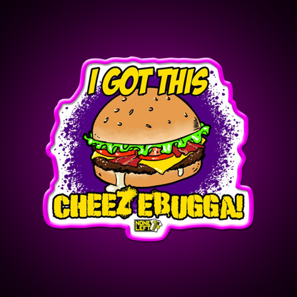 Cheezebugga Fast Food Led Neon Sign For Burger Place Rgb Color