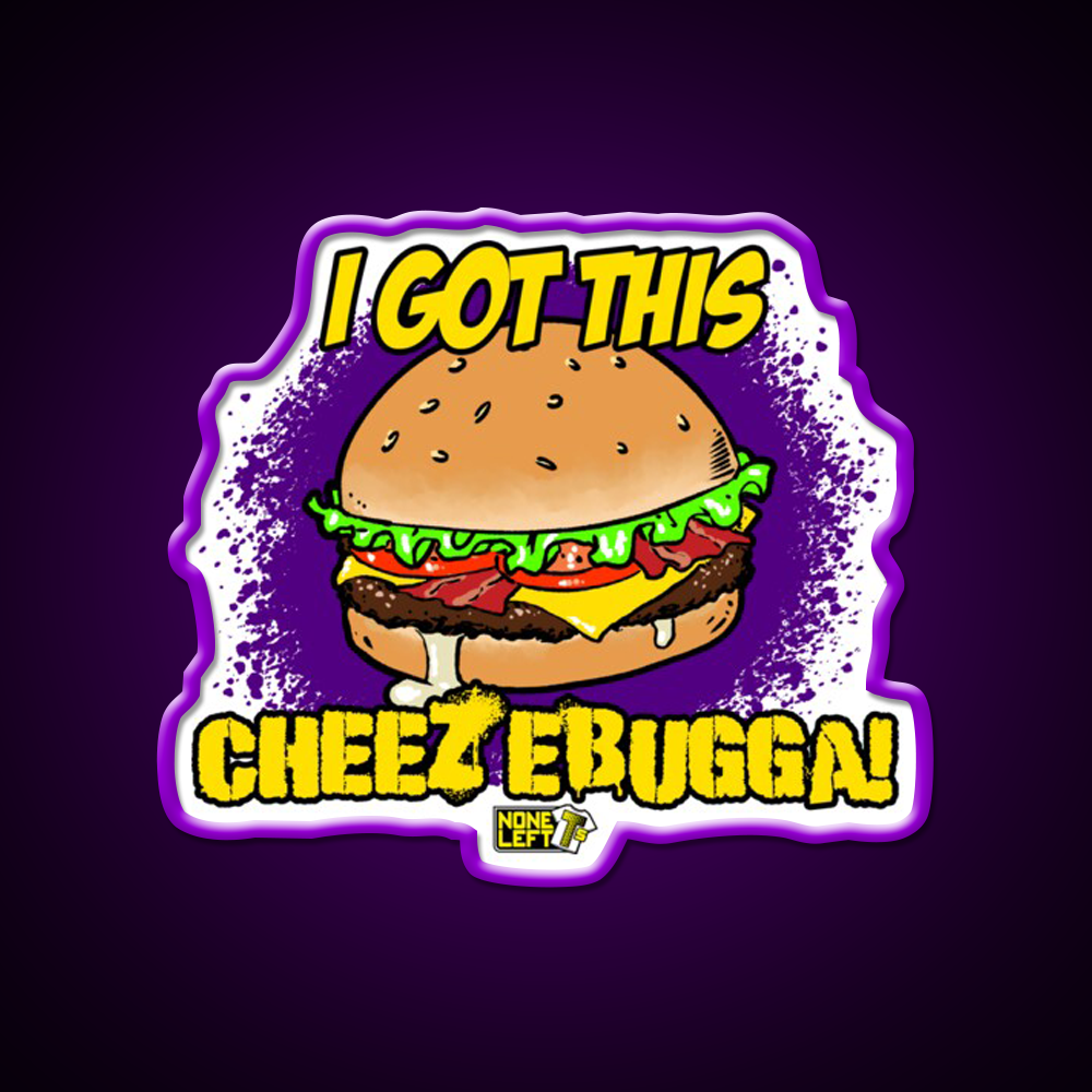 Cheezebugga Fast Food Led Neon Sign For Burger Place Rgb Color