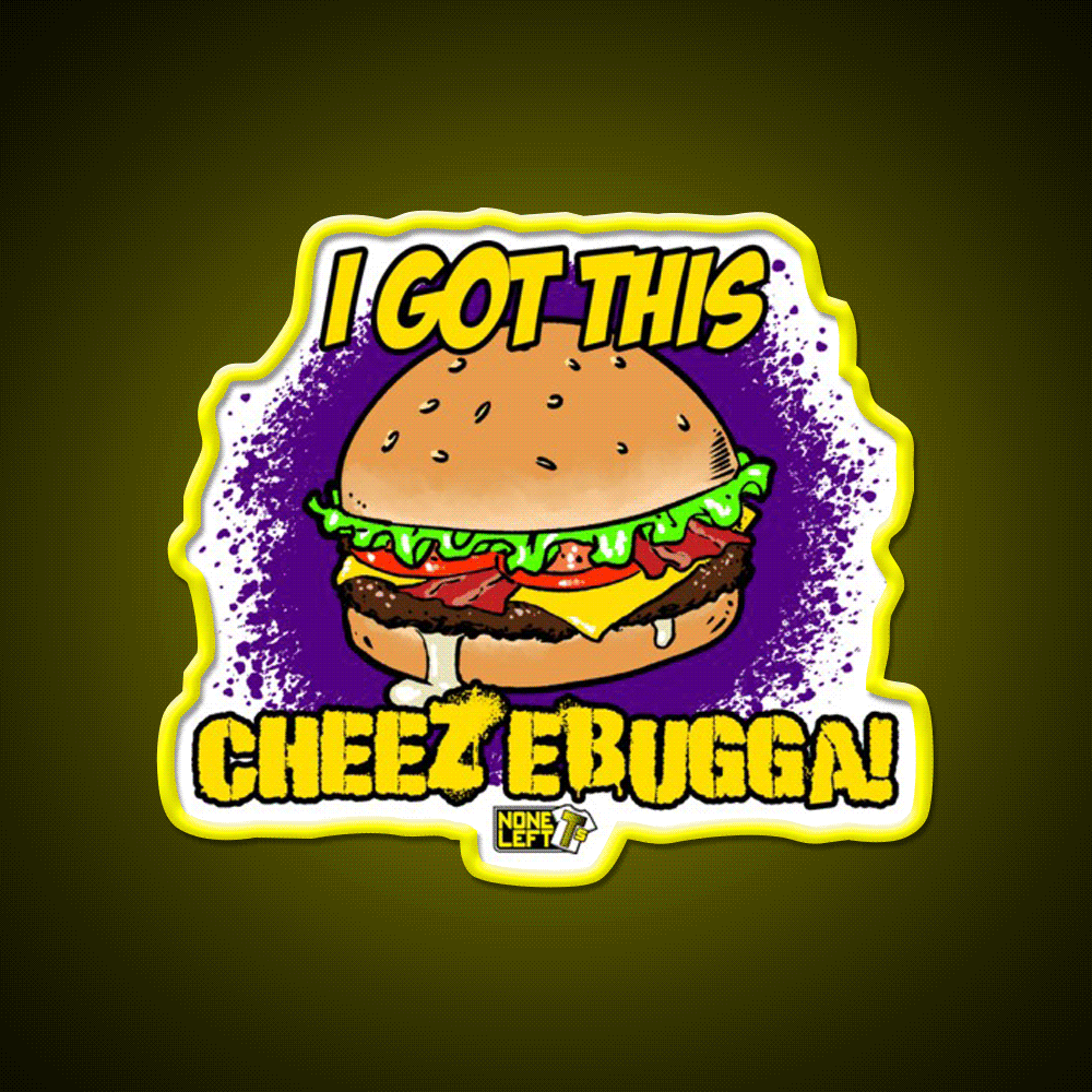 Cheezebugga Fast Food Led Neon Sign For Burger Place Rgb Color