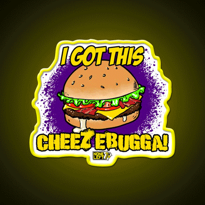 Cheezebugga Fast Food Led Neon Sign For Burger Place Rgb Color