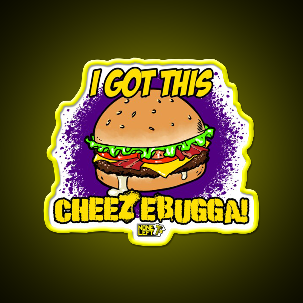 Cheezebugga Fast Food Led Neon Sign For Burger Place Rgb Color