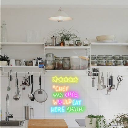 Chef Was Cute Restaurant Led Neon Sign Wall Art | Shineneon