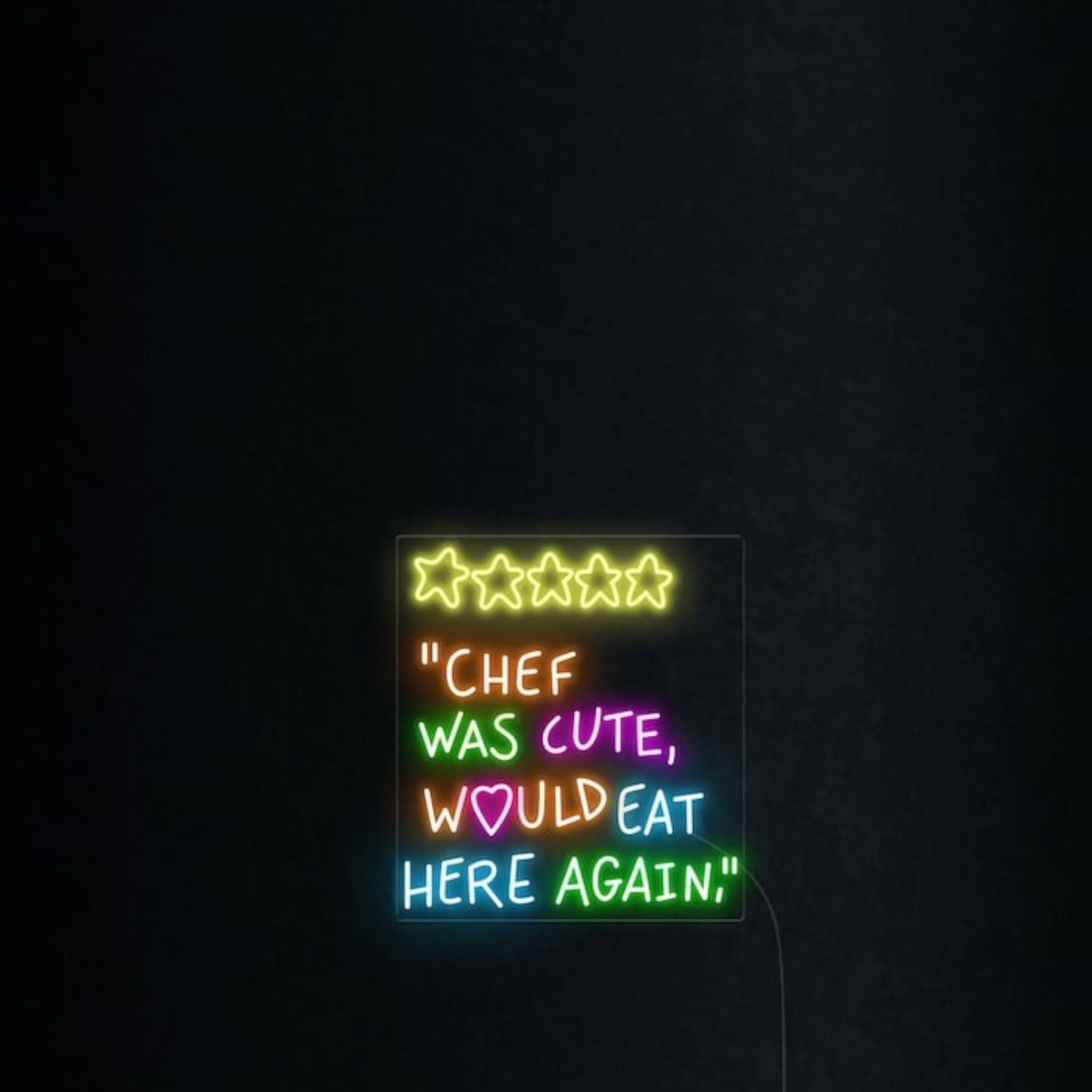 Chef Was Cute Restaurant Led Neon Sign Wall Art | Shineneon